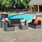 Costway 8 PCS Wicker Sofa Rattan Furniture Set Patio Furniture w/ Storage Table White\ Black\Turquoise\Red